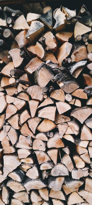 firewood, wood Wallpaper 1440x3200