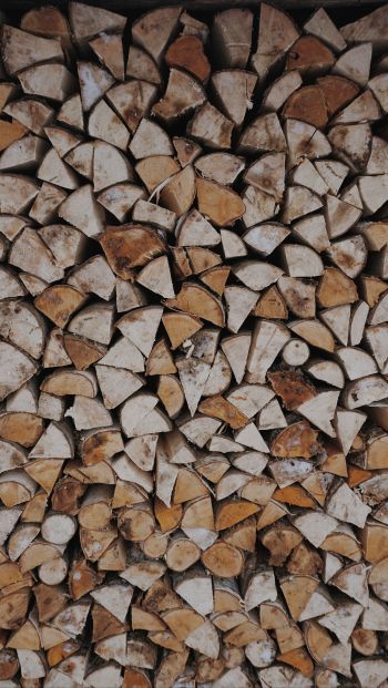 firewood, wood, folded Wallpaper 640x1136