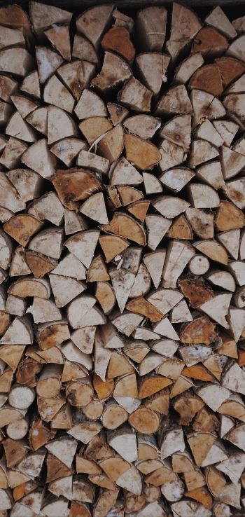 firewood, wood, folded Wallpaper 1080x2280