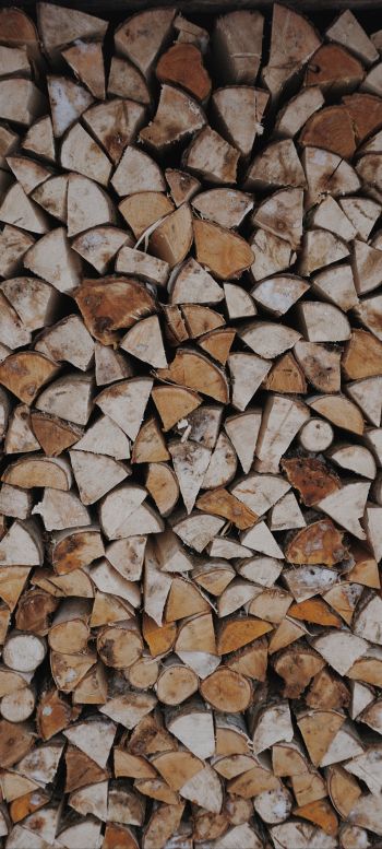 firewood, wood, folded Wallpaper 1080x2400