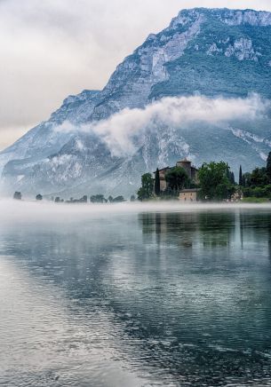 Lake Toblino, Italy Wallpaper 1668x2388