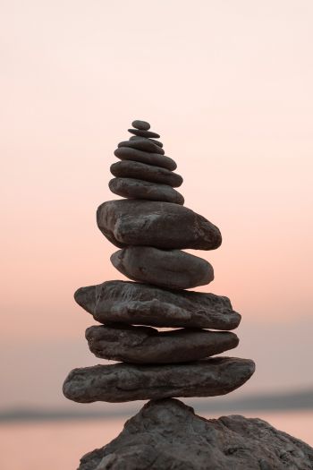 balance, stones Wallpaper 640x960