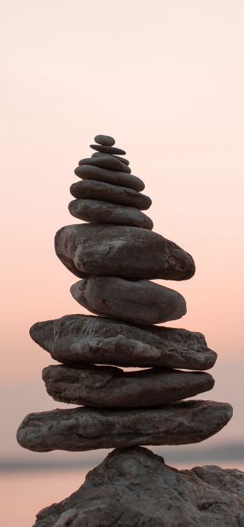 balance, stones Wallpaper 1242x2688