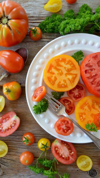 vegetables, tomatoes Wallpaper 1440x2560