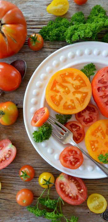 vegetables, tomatoes Wallpaper 1440x2960