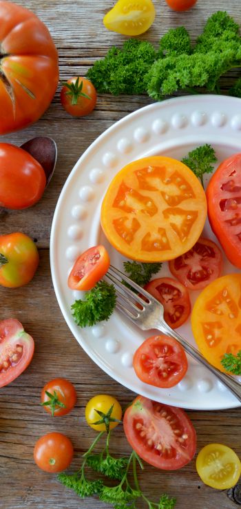 vegetables, tomatoes Wallpaper 1080x2280