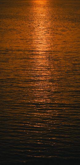 water, sea, sunset Wallpaper 1080x2220