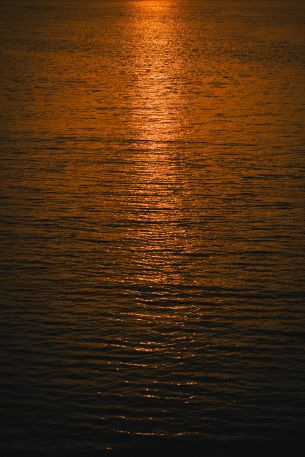 water, sea, sunset Wallpaper 640x960