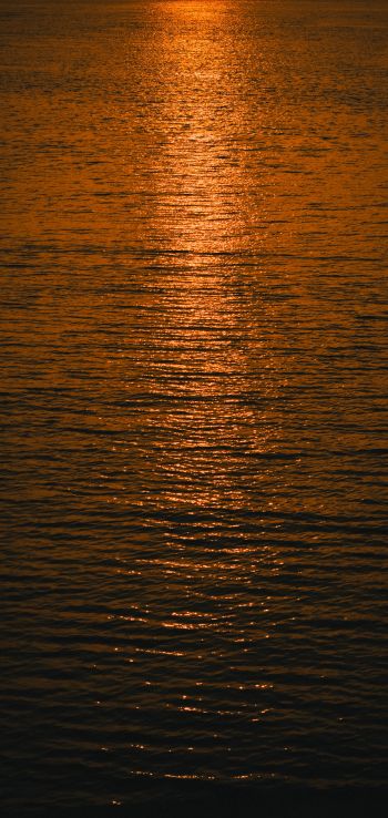 water, sea, sunset Wallpaper 1440x3040