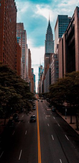 Chrysler Building, New York, USA Wallpaper 1080x2220