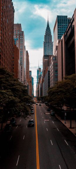 Chrysler Building, New York, USA Wallpaper 1440x3200