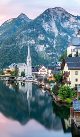 Hallstatt, Austria, lake Wallpaper 600x1024