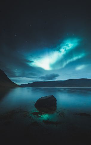 Iceland, northern lights Wallpaper 1752x2800