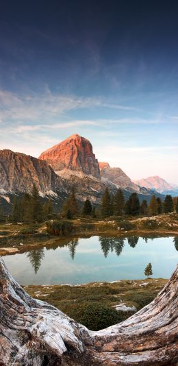 Lago Limides, Italy Wallpaper 1440x2960