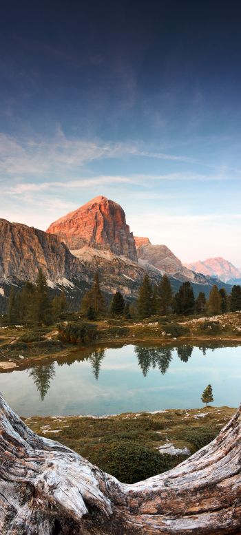 Lago Limides, Italy Wallpaper 1440x3200