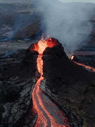 lava, eruption Wallpaper 1668x2224