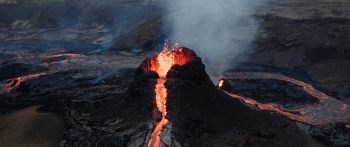 lava, eruption Wallpaper 2560x1080