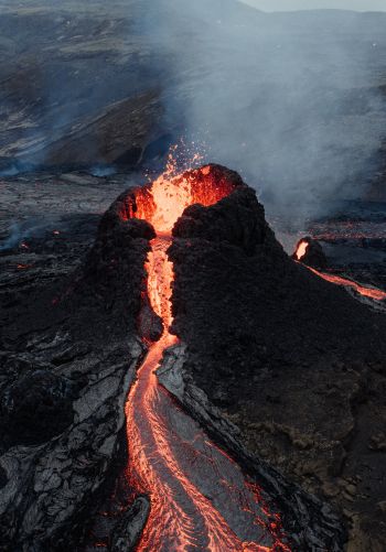 lava, eruption Wallpaper 1668x2388