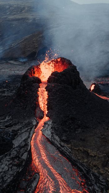 lava, eruption Wallpaper 640x1136