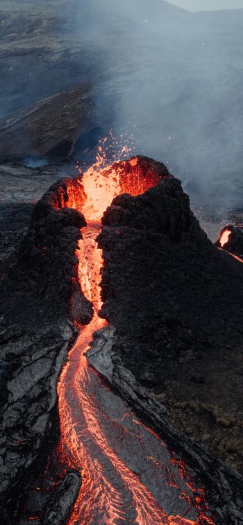 lava, eruption Wallpaper 1242x2688