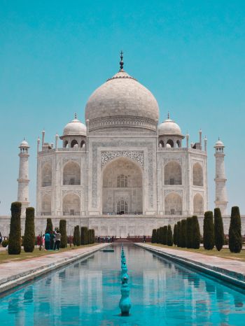 Taj Mahal, Agra, India Wallpaper 1620x2160