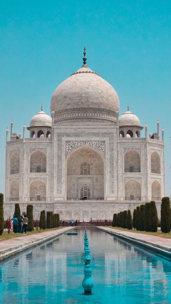 Taj Mahal, Agra, India Wallpaper 1440x2560