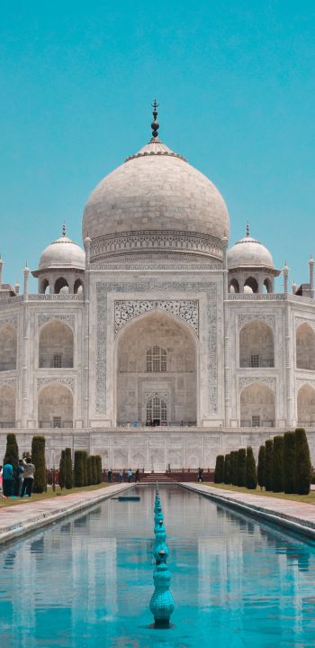 Taj Mahal, Agra, India Wallpaper 1440x2960