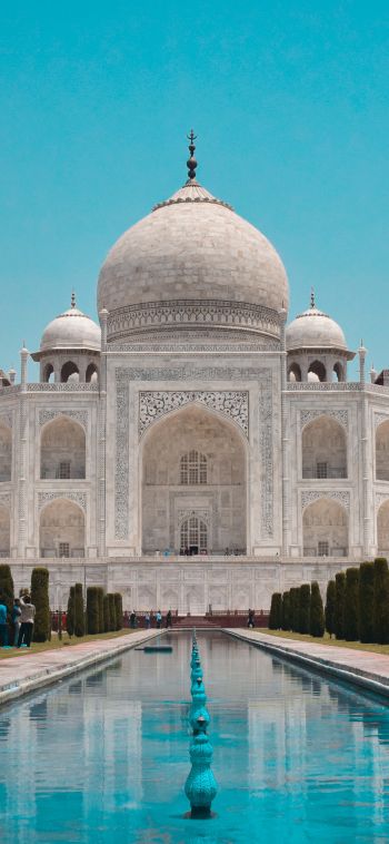 Taj Mahal, Agra, India Wallpaper 1080x2340