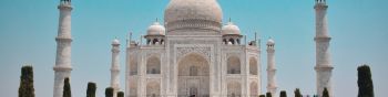 Taj Mahal, Agra, India Wallpaper 1590x400