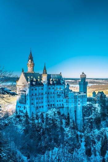 Обои 640x960 Замок Нойшванштайн, Германия