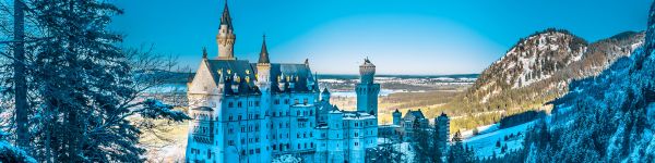 Neuschwanstein Castle, Germany Wallpaper 1590x400