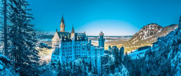 Neuschwanstein Castle, Germany Wallpaper 2560x1080