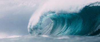 wave, sea Wallpaper 3440x1440