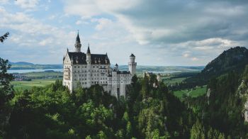 Обои 1600x900 Замок Нойшванштайн, Германия