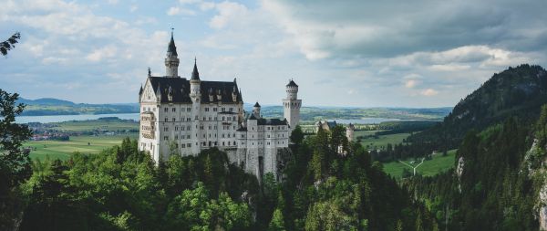 Neuschwanstein Castle, Germany Wallpaper 2560x1080