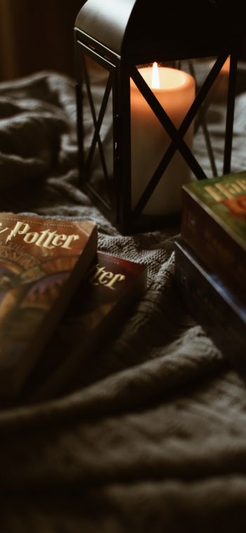 Обои 1170x2532 Гарри Поттер, книги