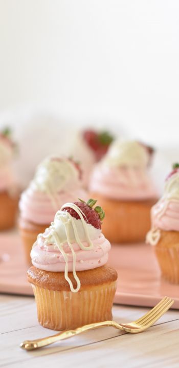 cupcakes, dessert Wallpaper 1440x2960