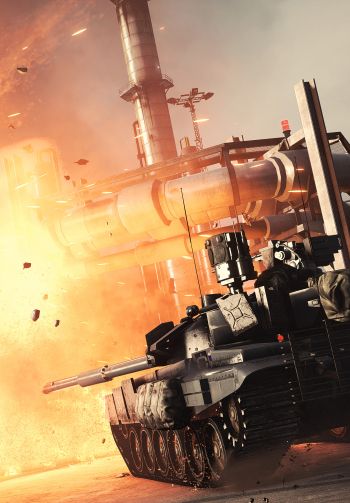 Battlefield 4, tank, explosion Wallpaper 1640x2360
