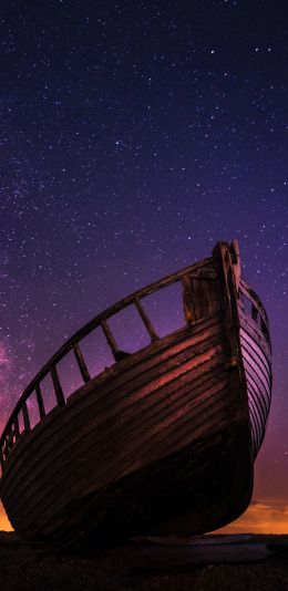 Dungeness, Great Britain, boat Wallpaper 1080x2220