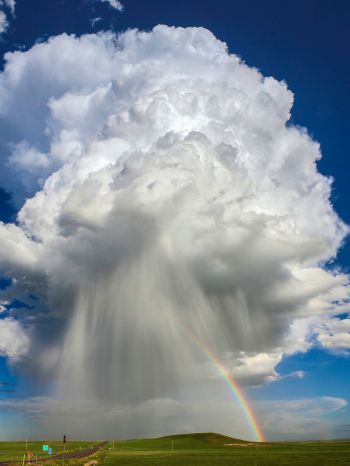 clouds, rainbow Wallpaper 1620x2160