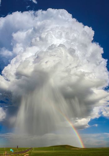 clouds, rainbow Wallpaper 1668x2388
