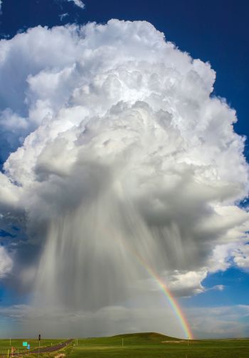 clouds, rainbow Wallpaper 1640x2360