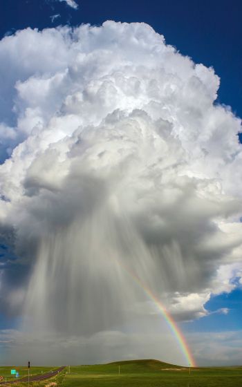 clouds, rainbow Wallpaper 800x1280