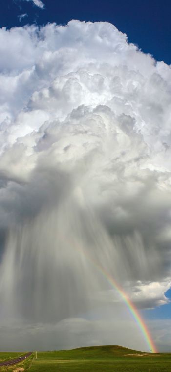 clouds, rainbow Wallpaper 1080x2340