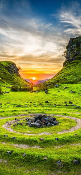 Skye, Great Britain, mountains Wallpaper 1080x2340