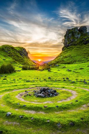 Skye, Great Britain, mountains Wallpaper 640x960