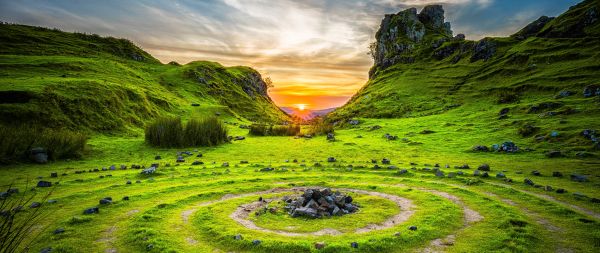 Skye, Great Britain, mountains Wallpaper 2560x1080