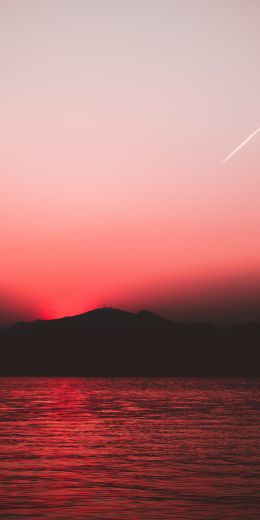 sea, mountain, sunset Wallpaper 720x1440