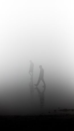 fog, people Wallpaper 640x1136