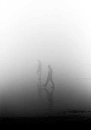 fog, people Wallpaper 1668x2388